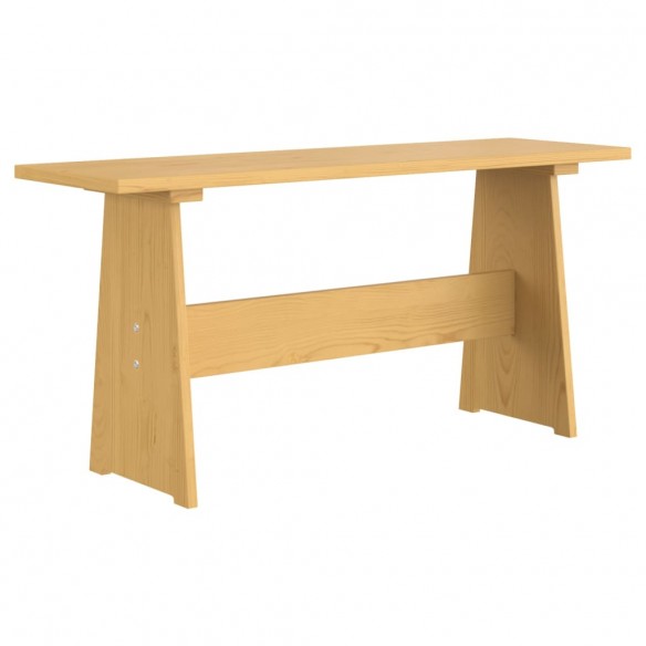 Table à manger avec banc Marron miel Bois de pin solide