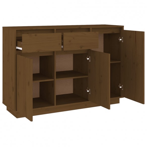 Buffet Marron miel 110x34x75 cm Bois massif de pin