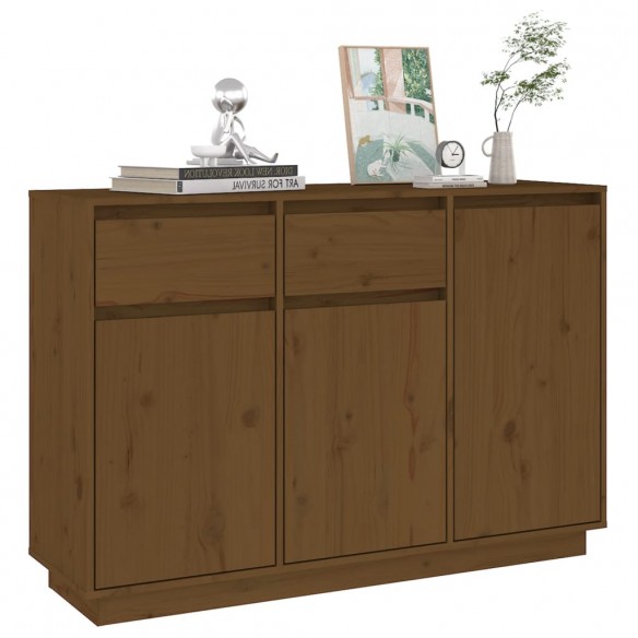 Buffet Marron miel 110x34x75 cm Bois massif de pin