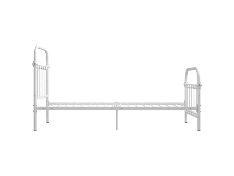 Lit Blanc Métal 90 x 200 cm