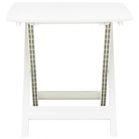 Table pliable de jardin Blanc 79x72x70 cm Plastique