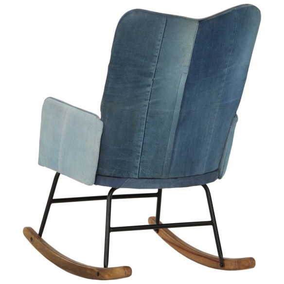 Chaise à bascule Denim Bleu Toile patchwork