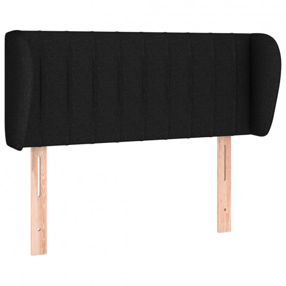 Tête de lit avec oreilles Noir 93x23x78/88 cm Tissu