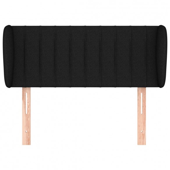 Tête de lit avec oreilles Noir 93x23x78/88 cm Tissu