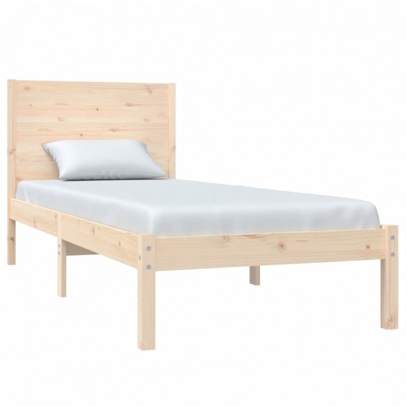 Cadre de lit bois massif 90x190 cm simple