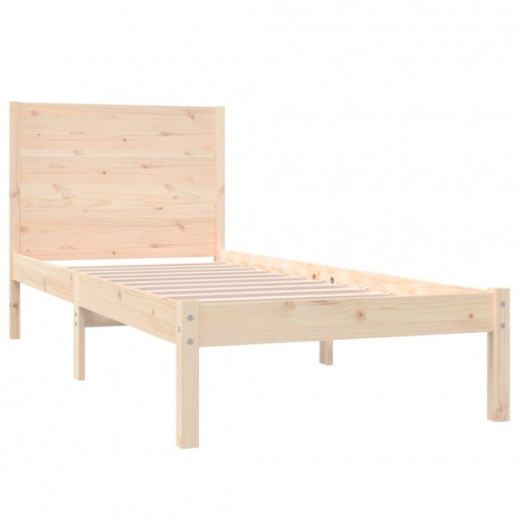 Cadre de lit bois massif 90x190 cm simple