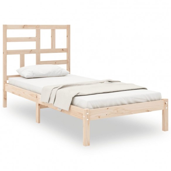 Cadre de lit bois massif 90x190 cm simple