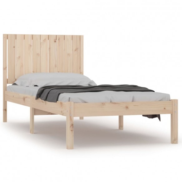 Cadre de lit bois de pin massif 90x190 cm simple