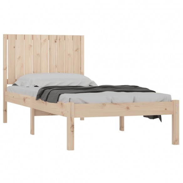 Cadre de lit bois de pin massif 90x190 cm simple