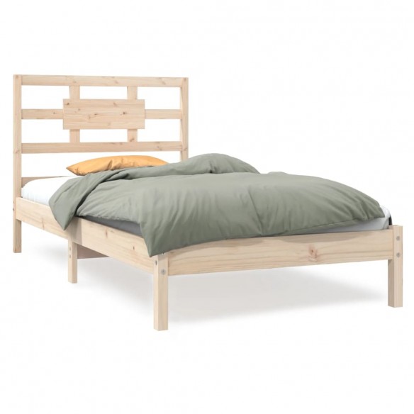 Cadre de lit bois massif 90x190 cm simple