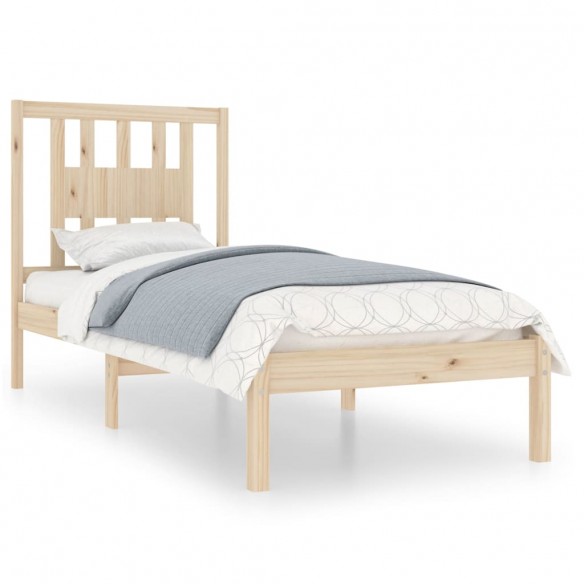 Cadre de lit bois massif 90x190 cm simple