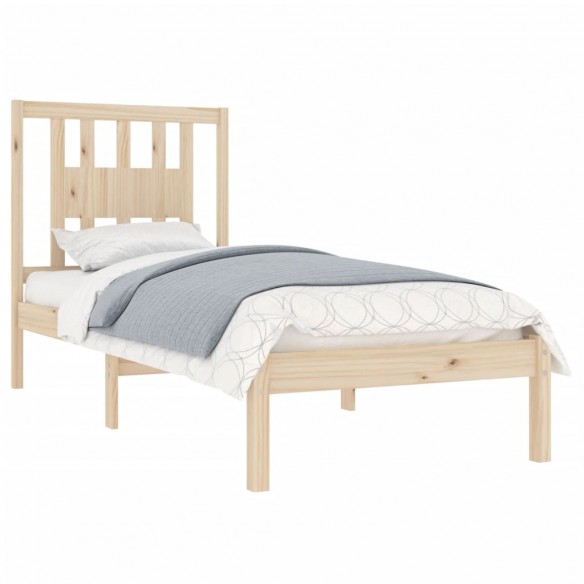 Cadre de lit bois massif 90x190 cm simple