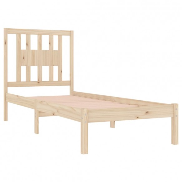 Cadre de lit bois massif 90x190 cm simple