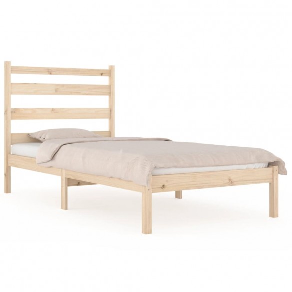 Cadre de lit bois de pin massif 90x190 cm simple