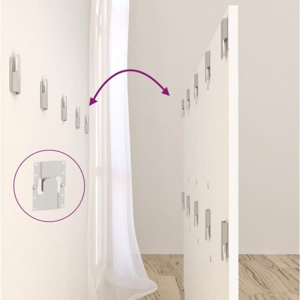 Tête de lit avec armoires Blanc Bois d’ingénierie