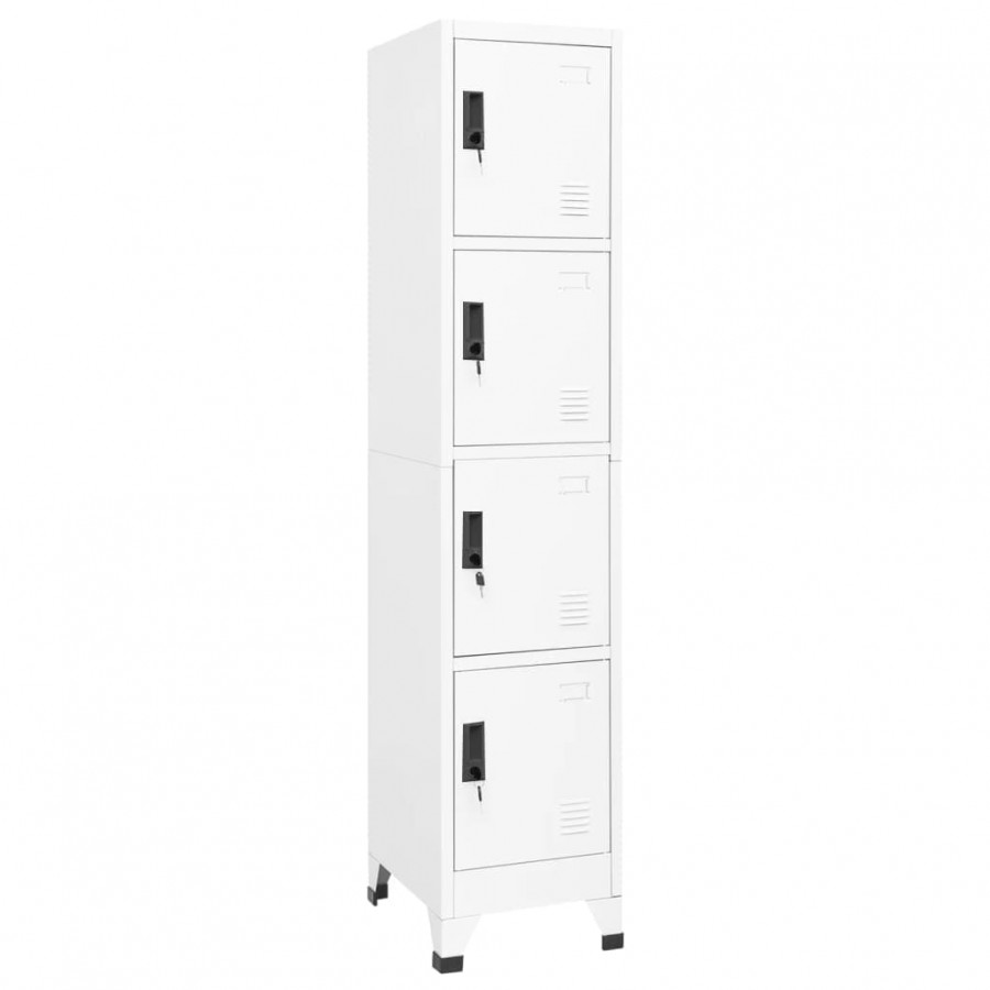 Armoire à casiers Blanc 38x45x180 cm Acier