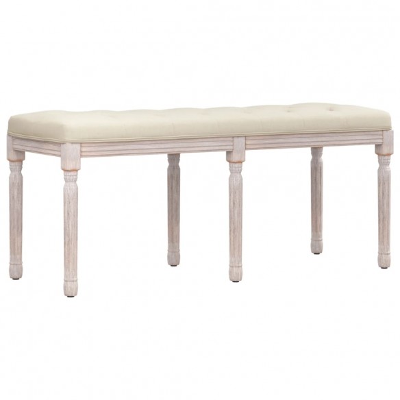 Banc beige 110x40x49 cm lin