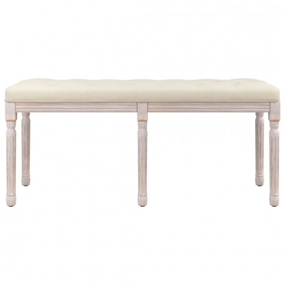 Banc beige 110x40x49 cm lin