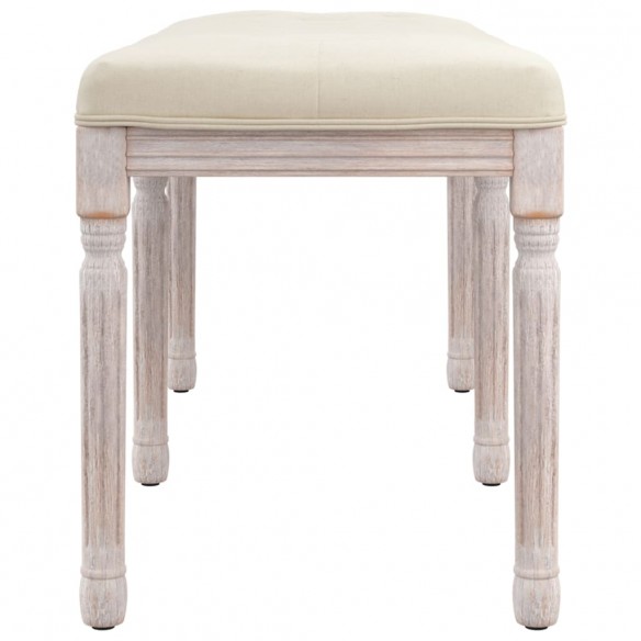 Banc beige 110x40x49 cm lin