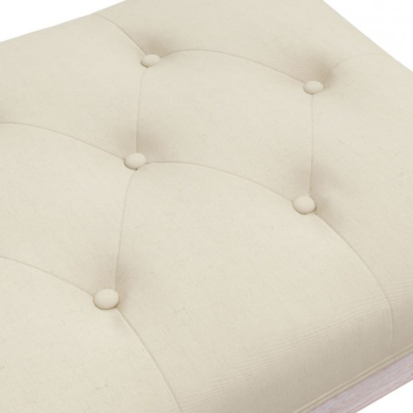 Banc beige 110x40x49 cm lin