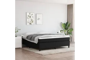 Lit Noir 160x200 cm Tissu