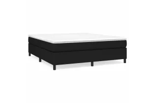 Lit Noir 160x200 cm Tissu 2