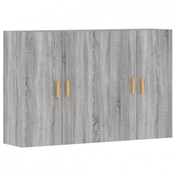 Armoires murales 2 pcs sonoma gris bois d'ingénierie