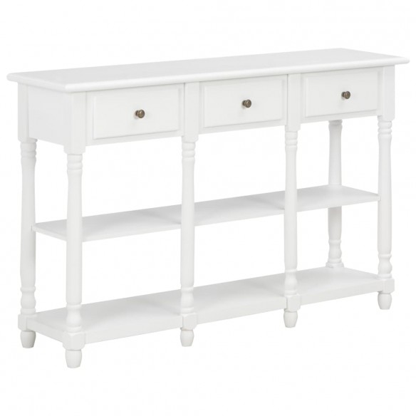 Table console Blanc 120x30x76 cm MDF