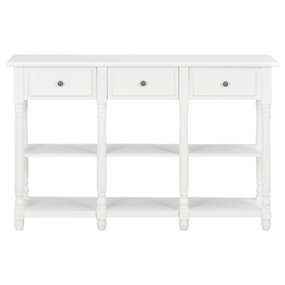 Table console Blanc 120x30x76 cm MDF