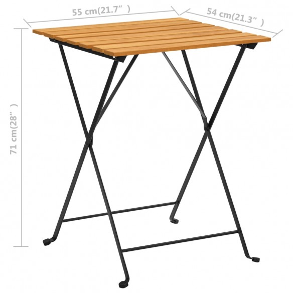 Table de bistro 55x54x71 cm Bois d'acacia massif