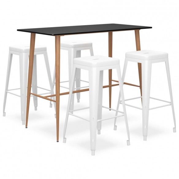 Ensemble de bar 5 pcs Noir et blanc