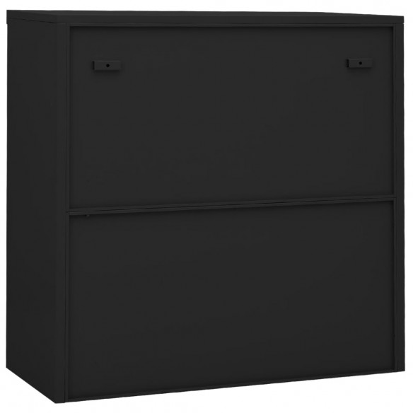 Armoire de bureau porte coulissante Anthracite 90x40x90cm Acier