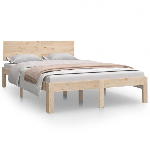 Cadre de lit bois massif 120x190 cm petit double