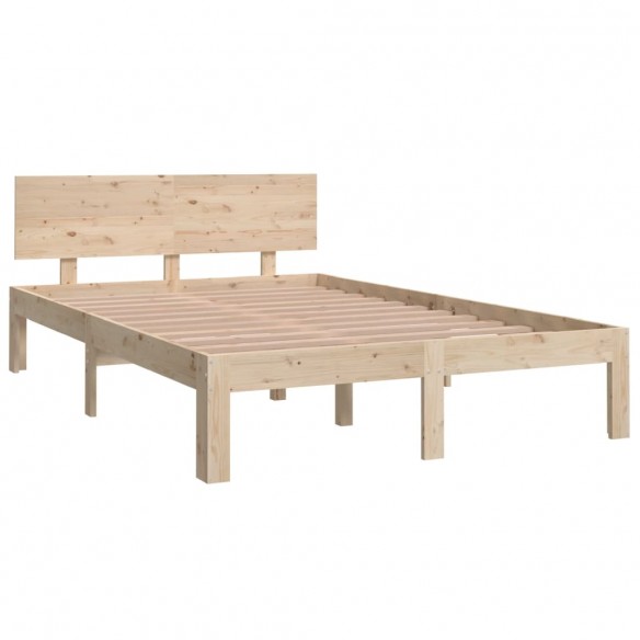 Cadre de lit bois massif 120x190 cm petit double