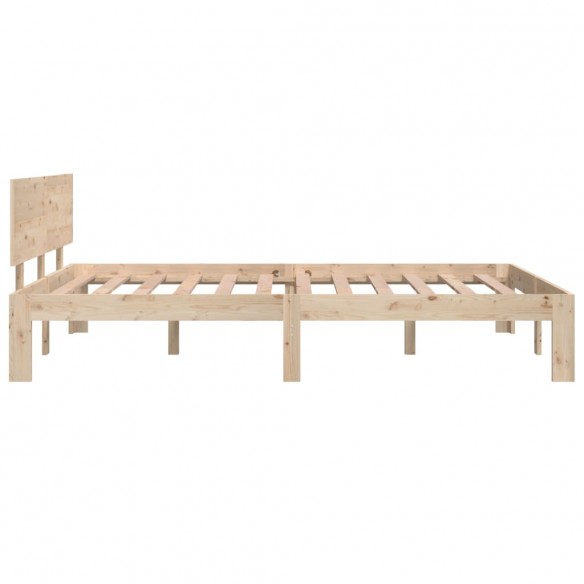 Cadre de lit bois massif 120x190 cm petit double