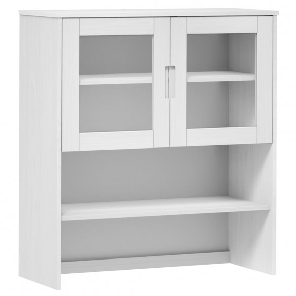 Dessus de buffet MOLDE Blanc 90x35x100 cm Bois massif de pin