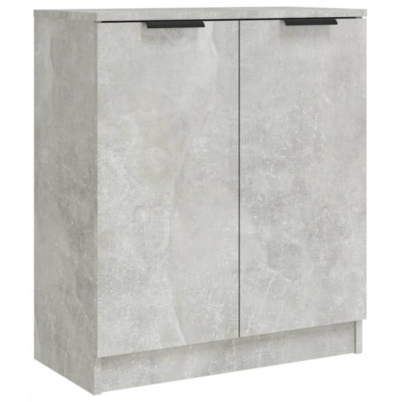 Buffets 2 pcs Gris béton 60x30x70 cm Bois d'ingénierie