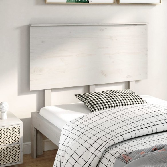 Tête de lit Blanc 124x6x82,5 cm Bois massif de pin