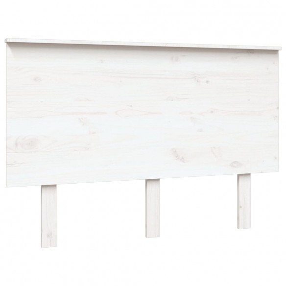 Tête de lit Blanc 124x6x82,5 cm Bois massif de pin