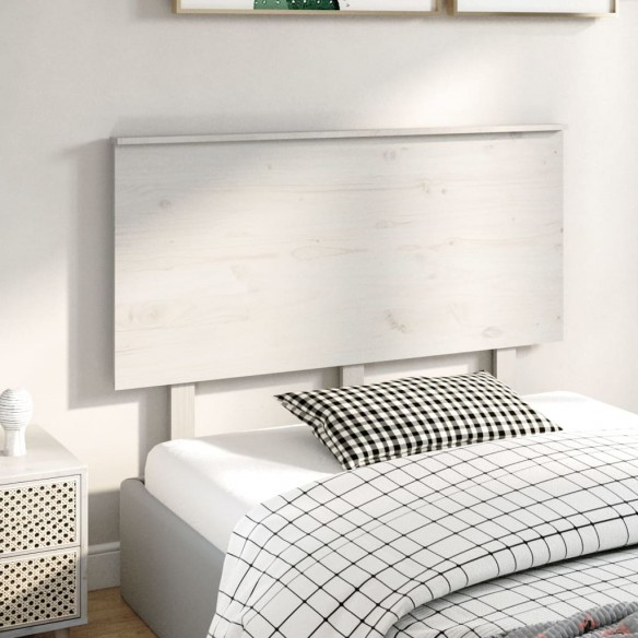 Tête de lit Blanc 124x6x82,5 cm Bois massif de pin