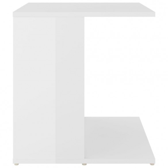 Table d'appoint Blanc brillant 45x45x48 cm Aggloméré