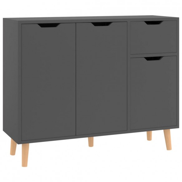 Buffet gris 90x30x72 cm bois d'ingénierie