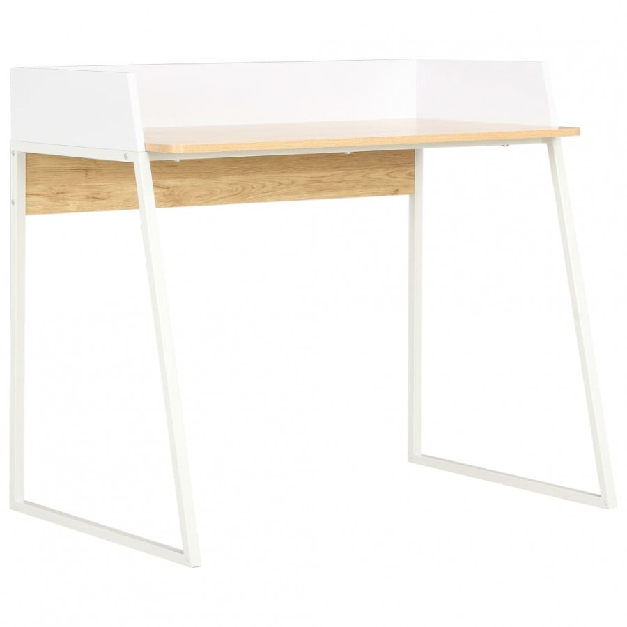 Bureau Blanc et chêne 90 x 60 x 88 cm