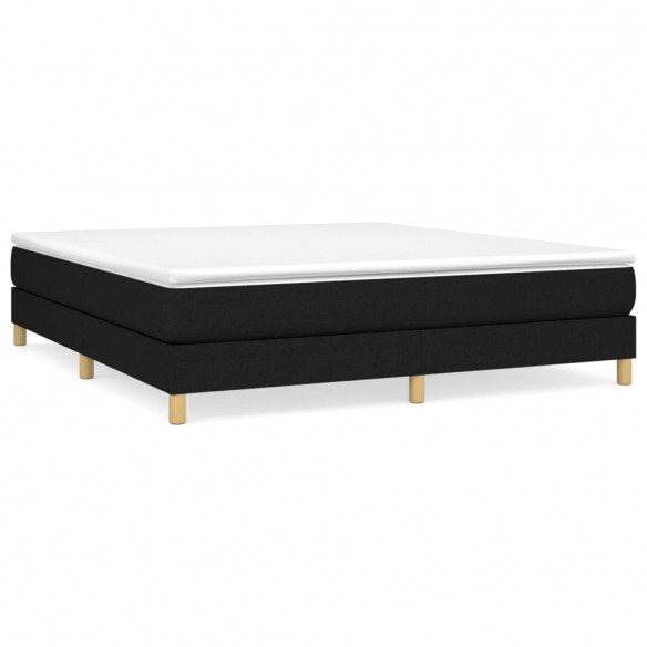 Cadre de lit avec matelas Noir 160x200 cm Tissu