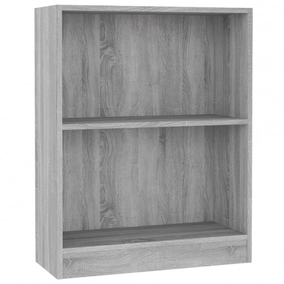 Bibliothèque Sonoma gris 60x24x74,5 cm Bois d'ingénierie