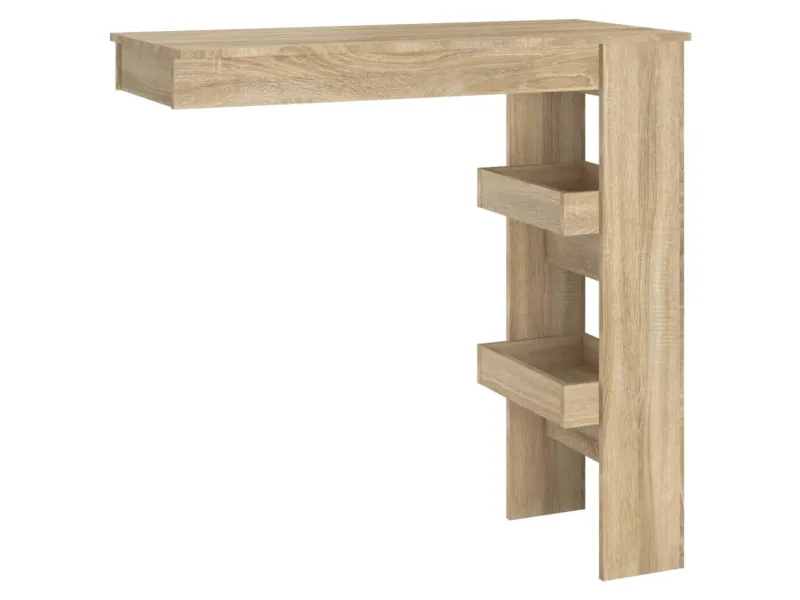 Table bar murale Chêne Sonoma 102x45x103,5 cm Bois d'ingénierie