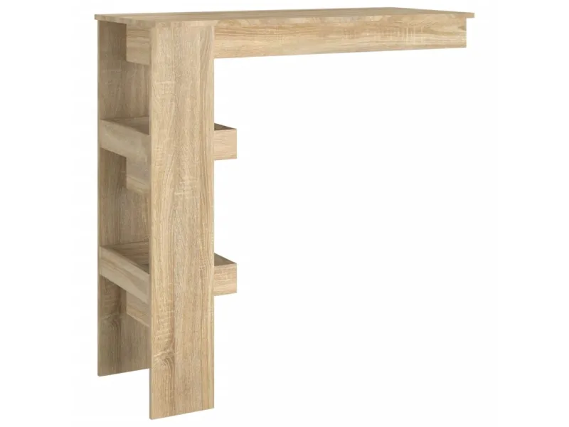 Table bar murale Chêne Sonoma 102x45x103,5 cm Bois d'ingénierie