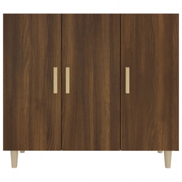 Buffet chêne marron 90x34x80 cm bois d'ingénierie