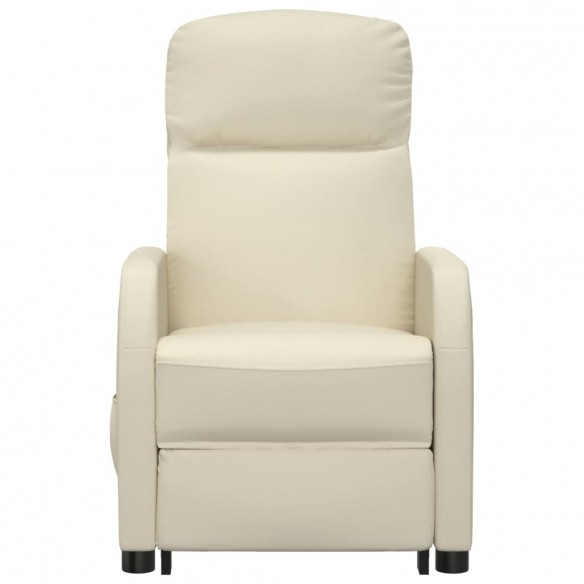 Fauteuil de massage blanc crème similicuir