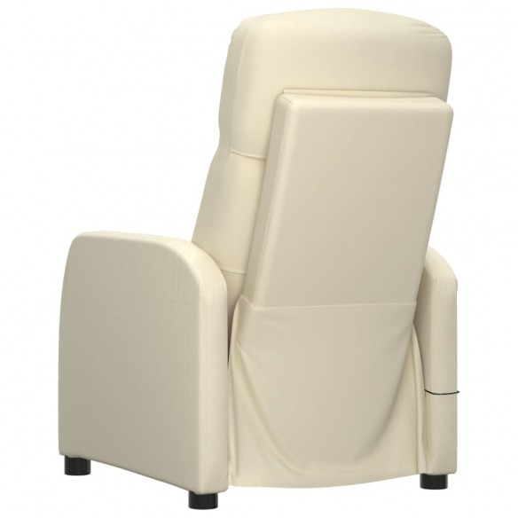 Fauteuil de massage blanc crème similicuir